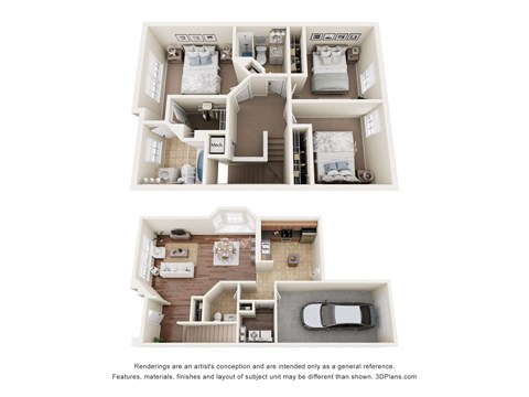 Windsor w/ Garage Floor Plan at Ballantrae Apartments, Sanford, FL, 32771